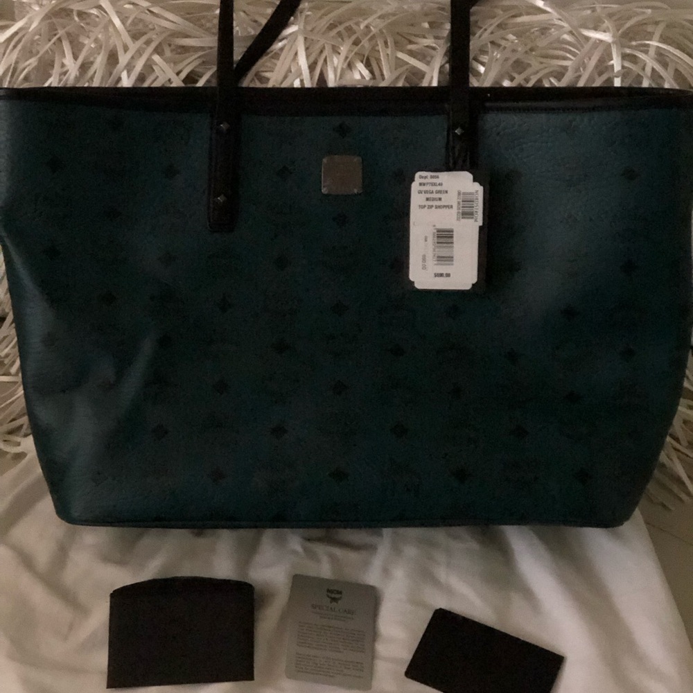 Teal MCM Tote